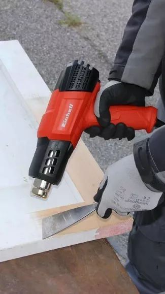 Потужний промисловий фен (будівельний фен) Einhell TE-HA 2000 E : 2000 Вт, 550&deg;С, потік повітря 500 л/хв, в кейсі (4520195) 4520195 фото
