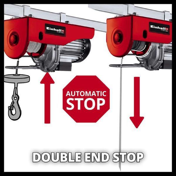 Тельфер Einhell TC-EH 500 (2255140): 1000 Вт, 250/500 кг, без шківа/зі шківом 11,5 м/5,7 м 2255140 фото