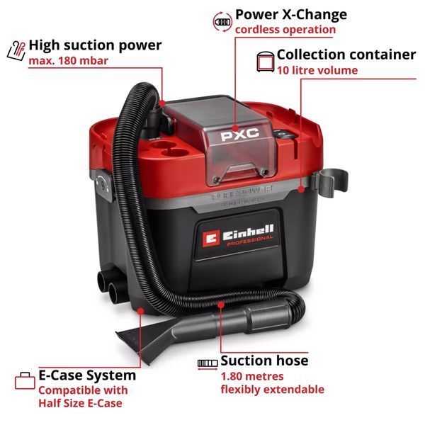 Аккумуляторный пылесос Einhell Professional TP-VC 18/10 Li BL L-Solo (18В/каркас) 2347155 фото