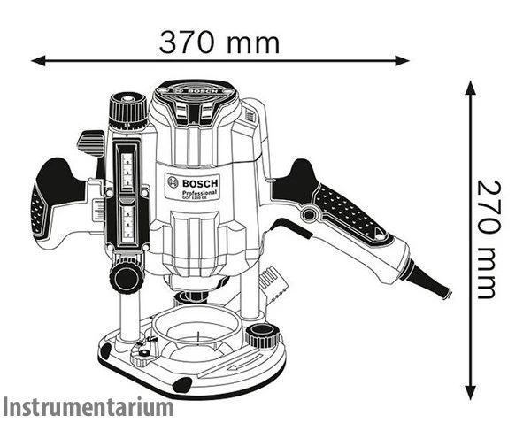 Профессиональный фрезер Bosch Professional GOF 1250 CE : 1250 Вт, патрон 6-8 мм, 24000 об/мин 0601626000 фото