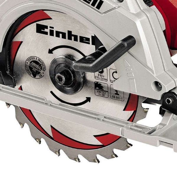 Мощная циркулярная пила Einhell TE-CS 165 : 1200 Вт, диск 165x16x2,4 мм / зубьев 24 4331010 фото