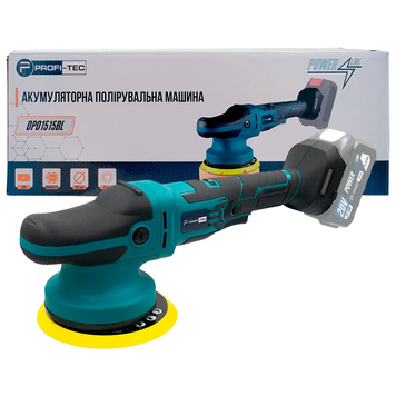 Акумуляторна ексцентрикова полірувальна машина PROFI-TEC DPO1515BL POWERLine