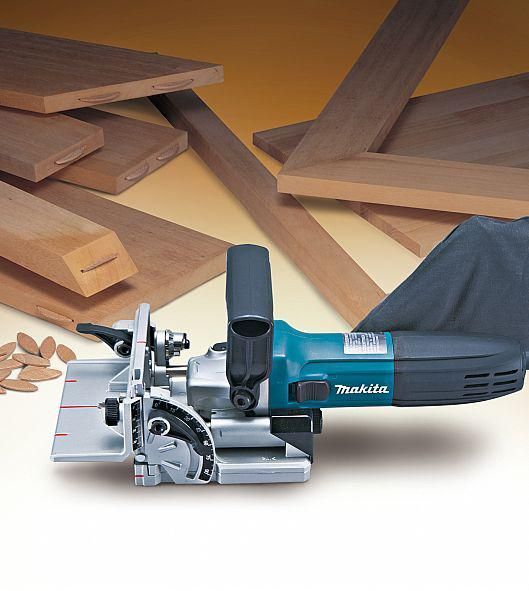 Профессиональный фрезер ламельный для шкантов и пазов MAKITA PJ7000J : 710 Вт фрезер для плоских разъемов PJ7000J фото