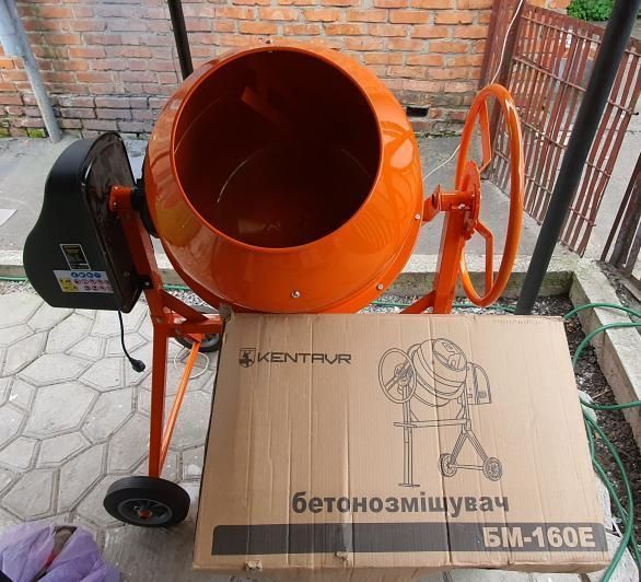 Бытовая бетономешалка (бетоносмеситель) для дома Кентавр БМ-160Е (850 Вт, 160л) 55575 фото