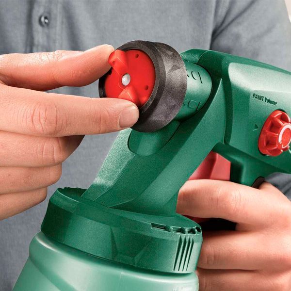 Професійний електричний фарборозпилювач Bosch PFS 2000 : 440 Вт, нанесення фарби 1.5 м&sup2; за 1 хв, контейнер 800 мл 0603207300 фото