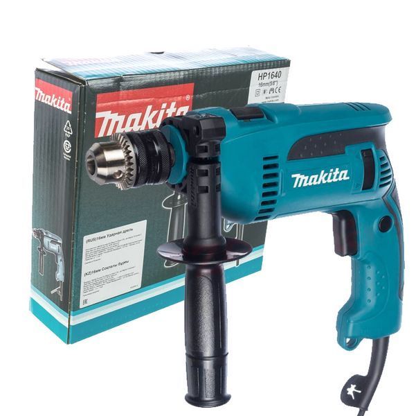 Профессиональная дрель электрическая ударная (электродриль) MAKITA HP 1640 HP1640 фото