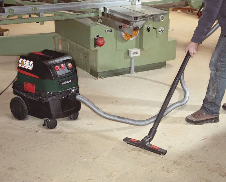 Профессиональный пылесос Metabo ASR 35 L ACP: 1400 Вт, 35 л, 248 мБар, 3660 л/мин, вес 16 кг 602057000 фото