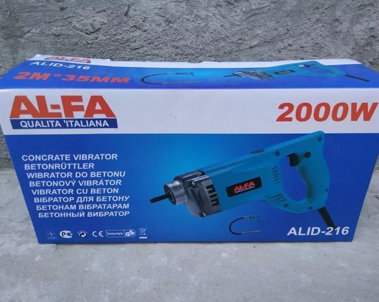 Глубинный вибратор для бетона AL-FA ALID-216 / Диаметр булавы: 35 мм (4000об / мин 2000Вт) ALID-216 фото