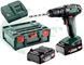 Шуруповерт аккумуляторный METABO SB 18 (2акум.18В 2Ач/зарядный/кейс/ударный) 602245560 фото 1