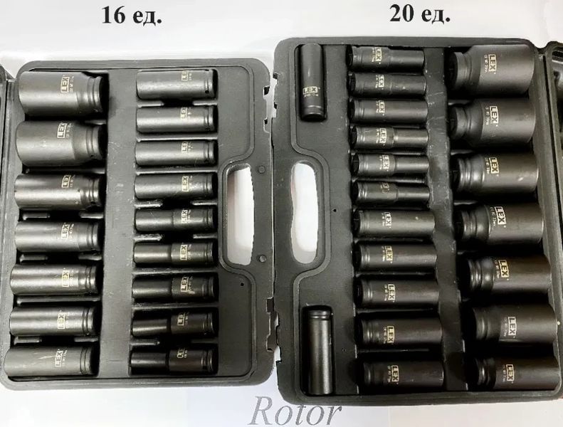 Качественный набор ударных торцевых головок для авто LEX LXIS20E 1/2" 10-38 мм 20 ед. ПОЛЬША LXIS20E фото