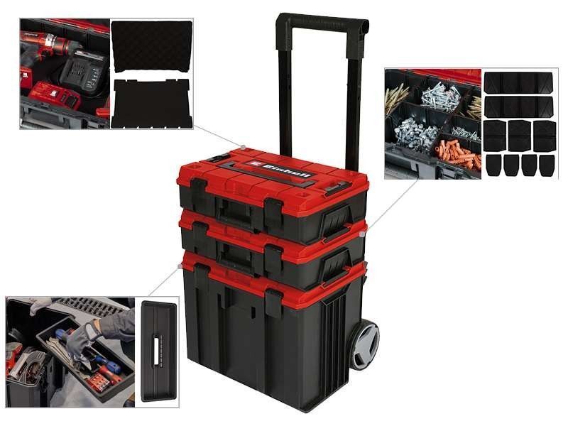 Якісний пластиковий кейс Einhell E-Case Tower : навантаження до 120 кг (4540015) 4540015 фото