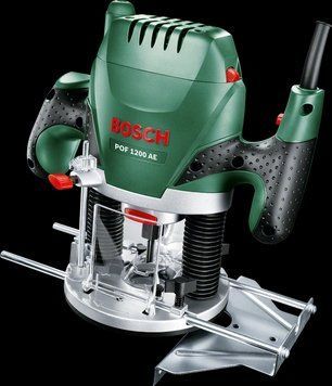 Профессиональный ручной столярный фрезер по дереву Bosch POF 1200 AE: 1200 Вт, 6-8 цанга, 28000 об/мин 060326A100 фото