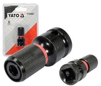 Перехідник для ударних гайковертів YATO YT-04691 : 1/2" X HEX-1/4" 50 ММ YT-04691 фото