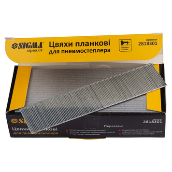 Цвяхи планкові для пневмостеплера 30&times;1.25&times;1мм (5000шт) SIGMA (2818301) 2818301 фото