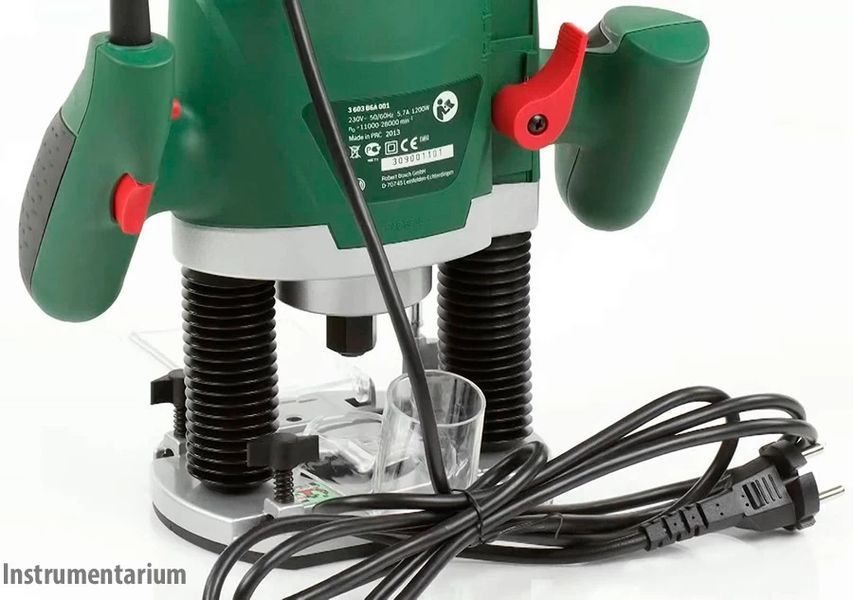 Профессиональный ручной столярный фрезер по дереву Bosch POF 1200 AE: 1200 Вт, 6-8 цанга, 28000 об/мин 060326A100 фото