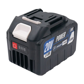 Акумуляторна батарея PROFI-TEC PT2060MP POWERLine : 20V, 6.0 Аh, з індикатором заряду, високострумова 006094 фото
