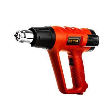 Профессиональный технический фен (строительный) GTM HG2000EM: 2 кВт, 2 режима, 50&deg;C-600&deg;C, насадки 4шт 2721 фото