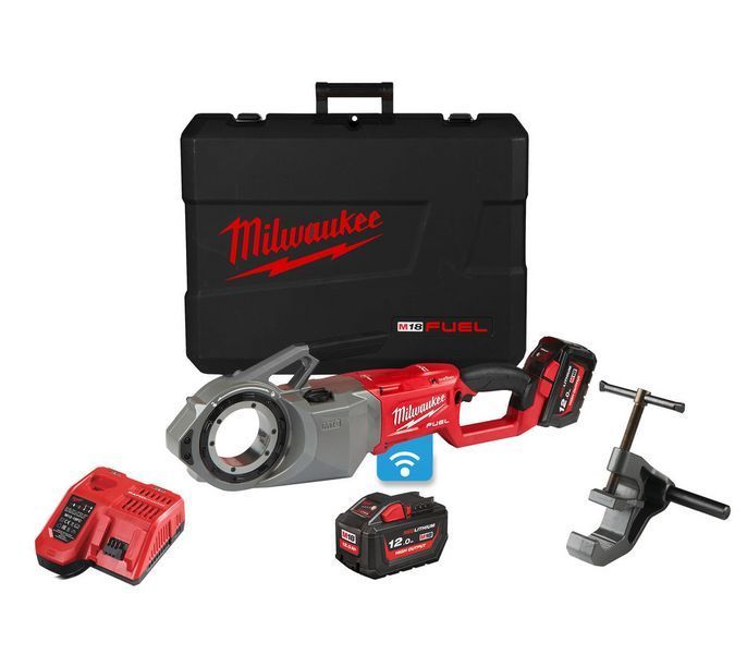 Професійний інструмент різьбонарізний акумуляторний MILWAUKEE, M18 FUEL FPT2-121C, 2'' : з АКБ 18V 2 шт-12Ah, кейс 4933478597 фото