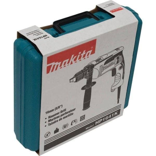 Профессиональная дрель электрическая ударная (электродриль) MAKITA HP1641K: 680 Вт, 1.5-13мм сверло HP1641K фото