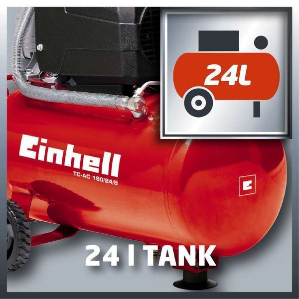 Масляный компрессор,воздушный 24л 1,5кВт 8бар Einhell TC-AC 190/24/8 (4007325) 4007325 фото