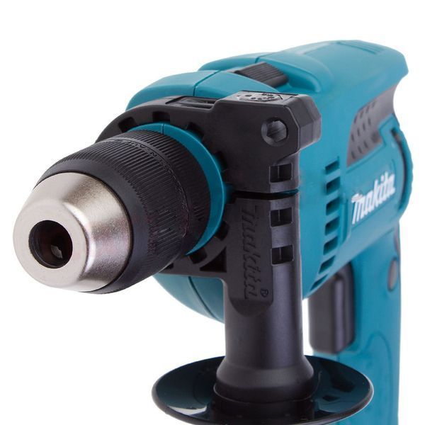 Профессиональная дрель электрическая ударная (электродриль) MAKITA HP1641K: 680 Вт, 1.5-13мм сверло HP1641K фото