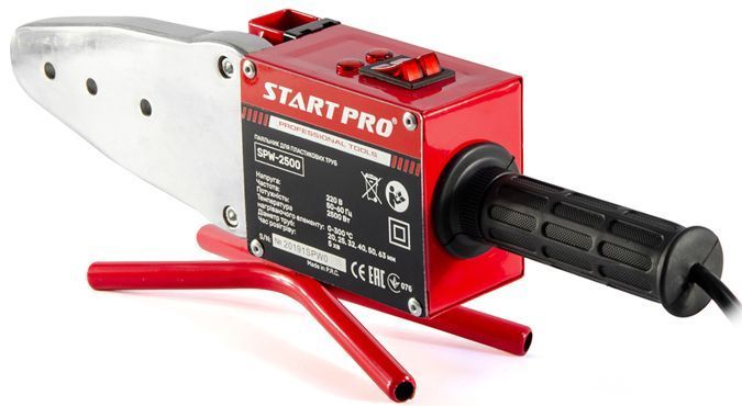 Паяльник для пластикових труб START PRO SPW-2500: 2500Вт, 6 насадок, час нагріву 5 хв, вага 5.7 кг SPW-2500 фото
