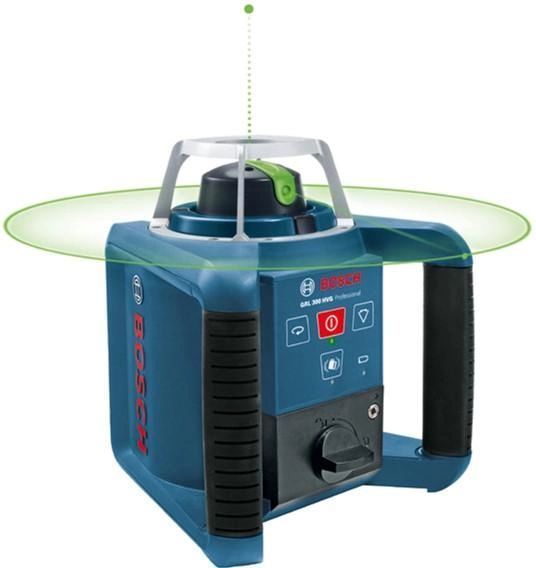 Профессиональный ротационный лазерный нивелир BOSCH GRL 300 HVG SET Professional: зеленый луч, кейс 0601061701 фото