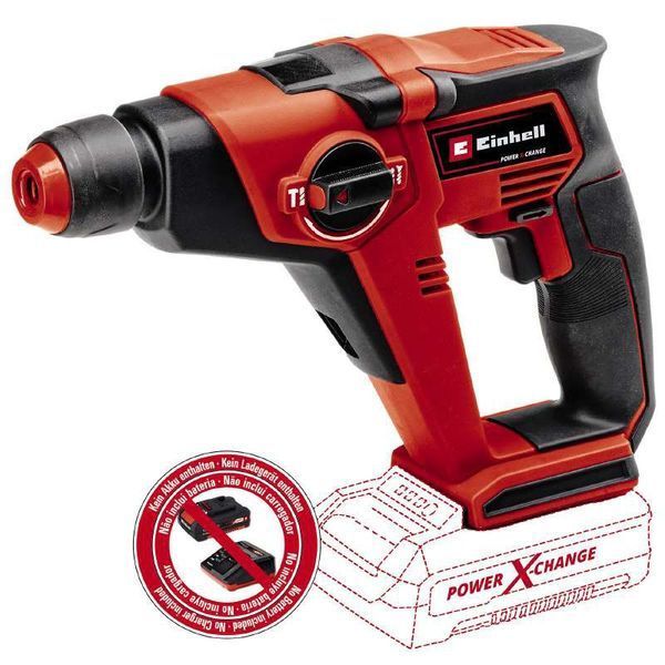 Мощный аккумуляторный перфоратор Einhell TE-HD 18/12 Li-Solo: 1.3 Дж, 18В (без аккума и зарядки) 4513970 фото