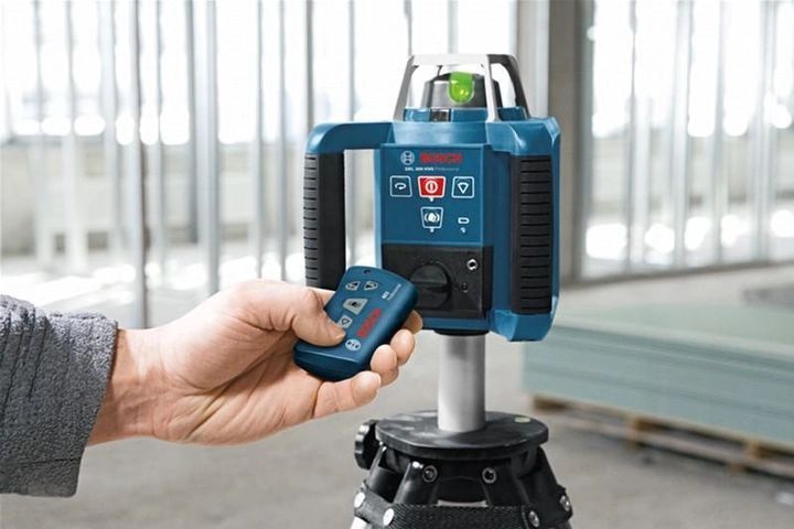 Профессиональный ротационный лазерный нивелир BOSCH GRL 300 HVG SET Professional: зеленый луч, кейс 0601061701 фото