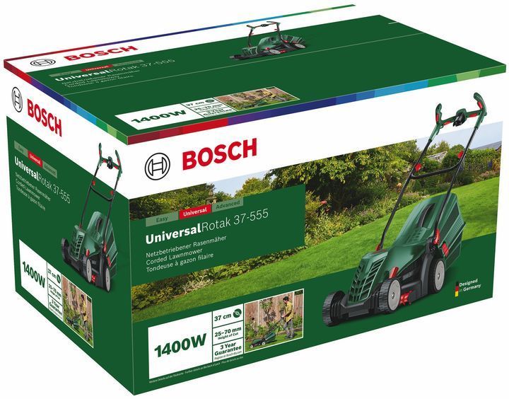 Газонокосарка електрична Bosch UniversalRotak 37-555 : 1.4 кВт, ширина захвата 37 см (06008A6501) 06008A6501 фото