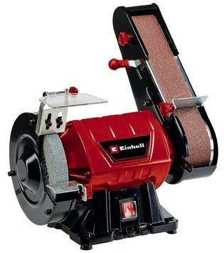Потужне точило дисково-стрічкове (точило-гріндер) Einhell TC-US 350 : 350 Вт, 150 мм круг заточний станок, електроточило 4466154 фото