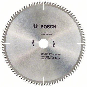 Диск пильный 254 х 30 (96Т) Bosch по алюминию (2608644395) 2608644395 фото