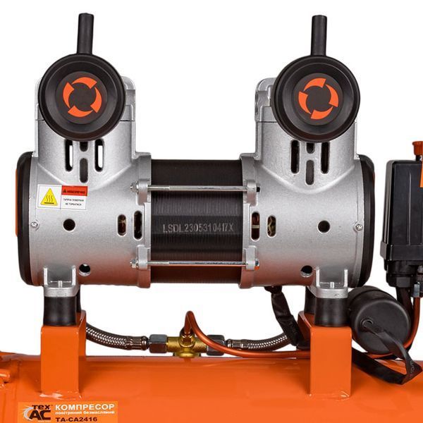 Компрессор 24л ТЕХАС TA-CA2416 (1кВт/180л/мин /2 цилиндра/безмасляный) TA-СА2416 фото