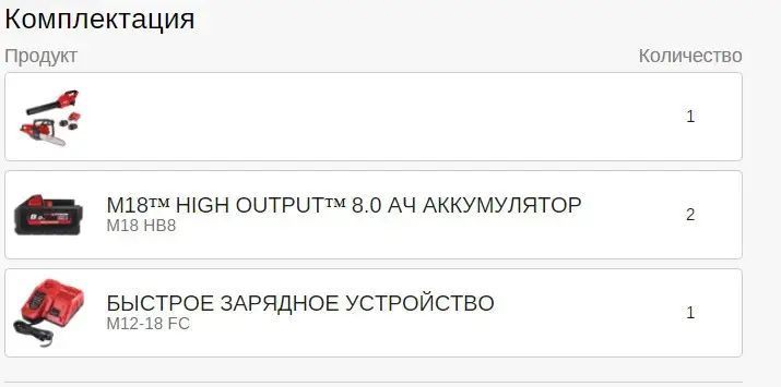 Набор комбинированный садовый M18 FPP2OP2-802 MILWAUKEE : воздуходувка, цепная пилка 40см 4933492817 фото