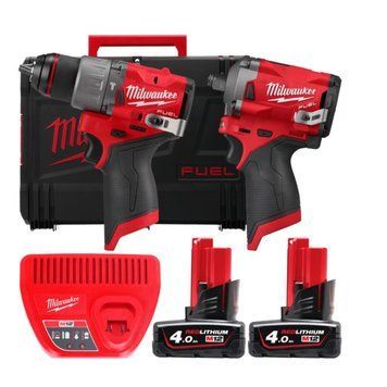 Професійний набір акумуляторного інструменту Milwaukee M12 FPP2H2-402X : шурупокрут, гайкокрут 4933492512 фото