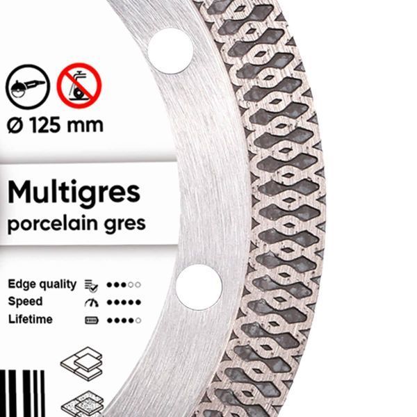 Диск алмазный отрезной Distar Multigres 7D 1A1R 125x1,4/1,0x10x22,23 мм керамика, плитка (11115494010) 11115494010 фото