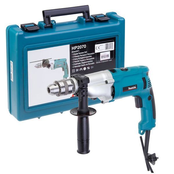 Профессиональная дрель электрическая ударная (электродриль) Makita&nbsp;HP2070: 1010 Вт, 1.5-13мм сверло HP2070 фото