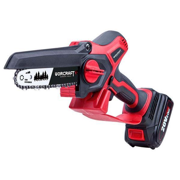 Аккумуляторная бесщеточная минипила цепная WORCRAFT CHS-S20LiBPM (13216) шина 15 см, Батарея + Зарядка + Кейс 13216 фото