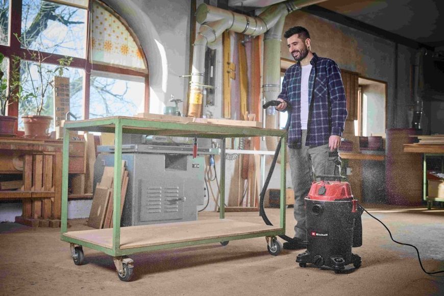 Мощный пылесос строительный Einhell TC-VC 1930 A : 190 мБар, 30л, 1500 Вт (2342490) 2342490 фото