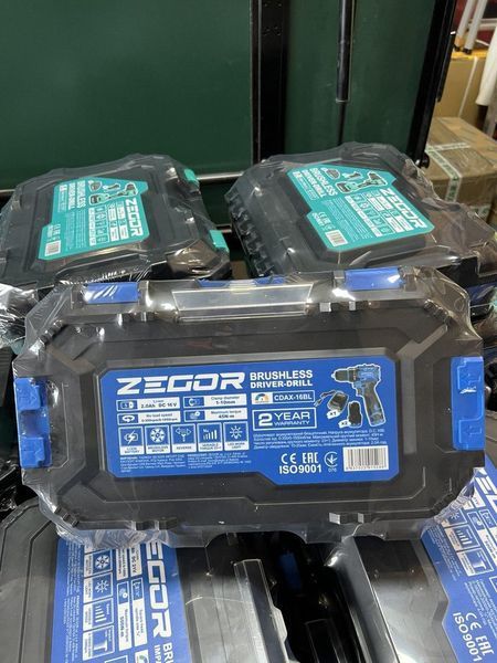 Шуруповерт аккумуляторный бесщеточный ZEGOR CDAX-16BL (акумы 2Ah 2шт и зарядка) CDAX-16BL фото