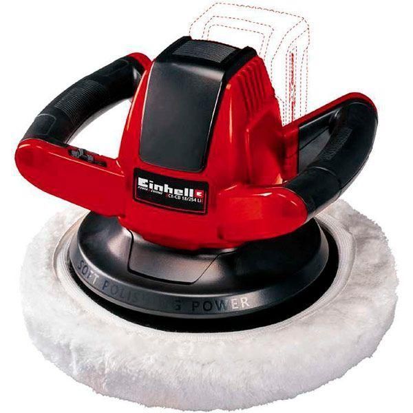 Аккумуляторная полировальная машина Einhell CE-CB 18/254 Li-Solo: (акум 2.5 ампера и зарядка) 2093301, 4512097 фото