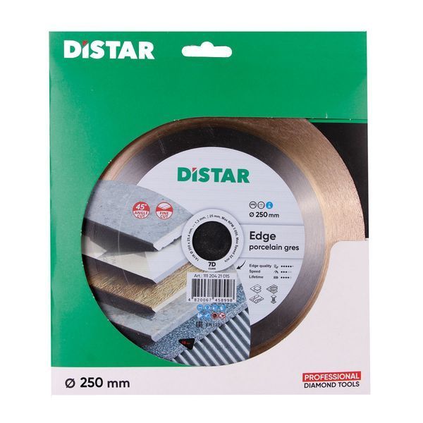 Диск алмазний відрізний Distar 7D 1A1R 250 EDGE 250x25,4 кераміка, мармур, керамограніт 11120421019 11120421019 фото