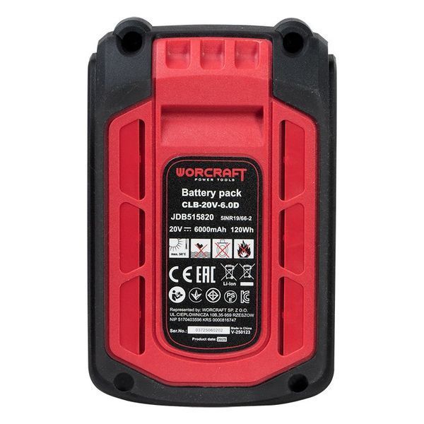Аккумуляторная батарея WORCRAFT CLB-20V-6.0D 13307 фото