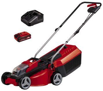 Газонокосарка акумуляторна Einhell GE-CM 18/30 Li : з АКБ 18V 3.0Ah, ширина скошування 30 см, 3 рівня, 30-70 мм 3413155 фото