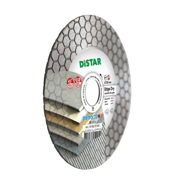 Диск алмазный отрезной Distar 1A1R 125 EDGE DRY :125x1,6x25x22,23мм, керамика, керамогранит 11115537010 фото