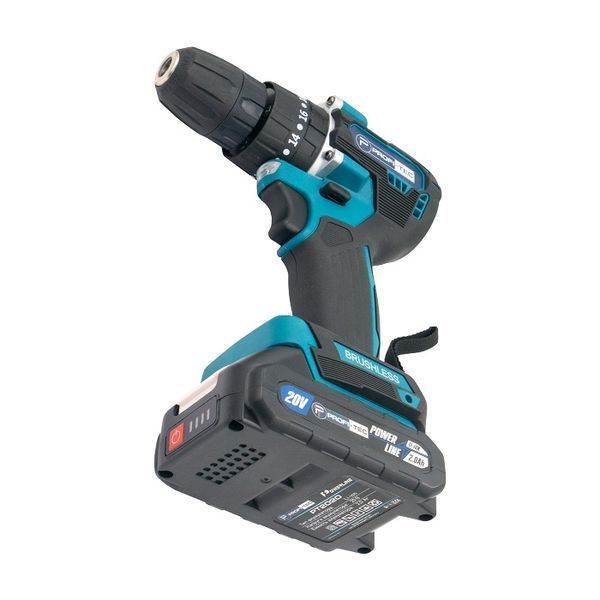 Акумуляторний шуруповерт PROFI-TEC PCD4020BL POWERLine : з АКБ 2 шт-20V х 2.0 Ah + ЗП, 40 Нм 005937 фото