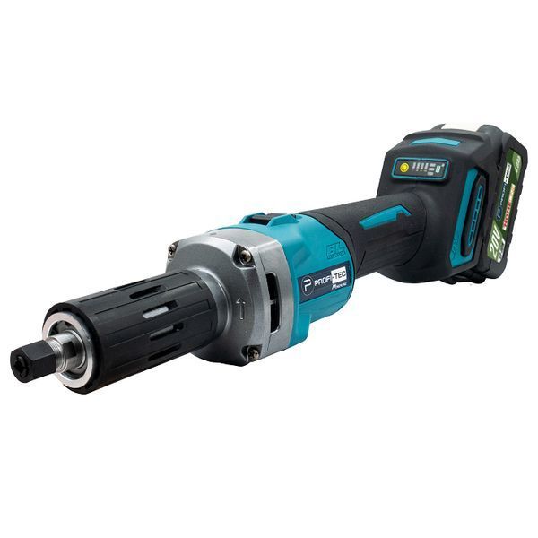 Аккумуляторная прямая шлифмашина PROFI-TEC PDG36BL POWERLine : с АКБ 20V 2 шт по 4.0 Ah+ЗУ 005456 фото