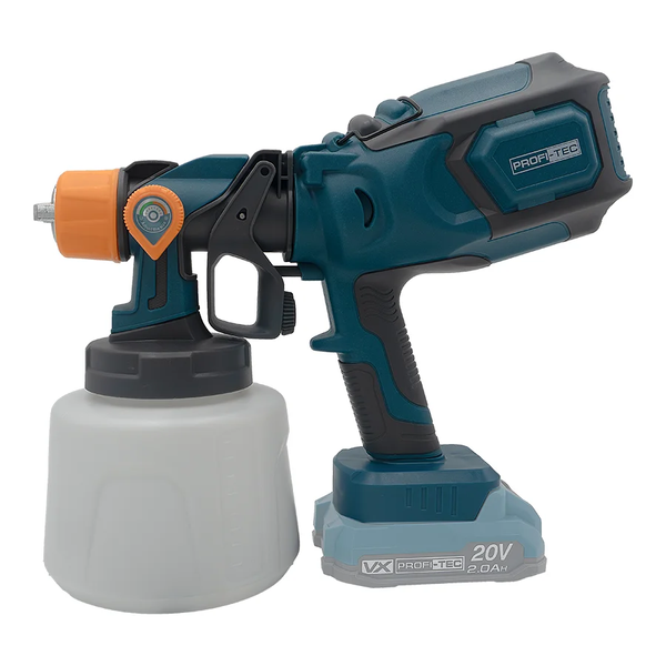 Акумуляторний фарбопульт PROFI-TEC PSG1420 до 80 DIN (каркас/ сопла 1,0 / 1,5 / 1,8 / 2,5 мм) 008057 фото