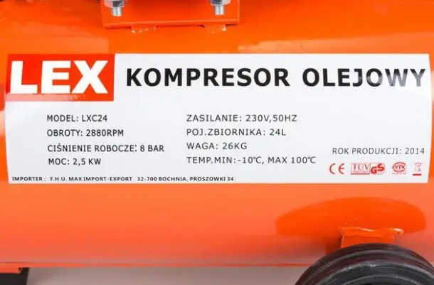 Повітряний компресор LEX LXC24 -24 л 2.5 кВт. 210 л / хв LXC24 фото