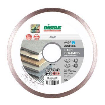 Диск алмазний відрізний Distar Hard ceramics 5D 1A1R 125x1,4x22,2 кераміка, кварцит, керамограніт, мармур 11115048010 фото